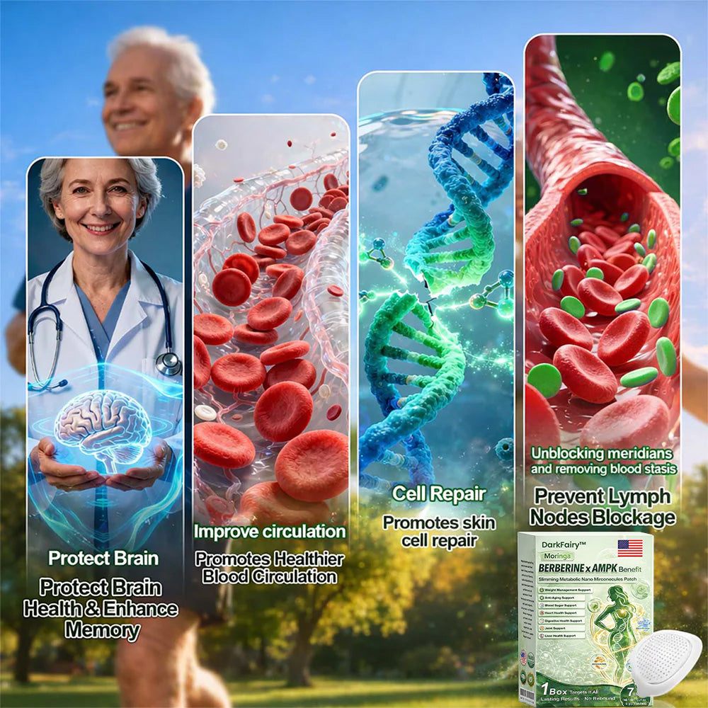 Moringa × Berberine × AMPK Slimming & Metabolic Nano Microneedle Patch | Daily support for metabolism and heart health